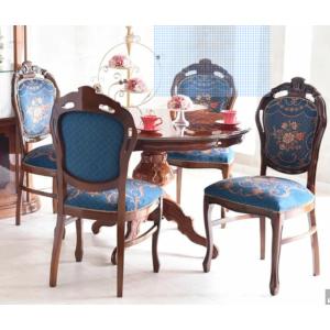 イタリア ダイニングテーブル 5点セット 140cm 楕円形 象嵌 4人用 金