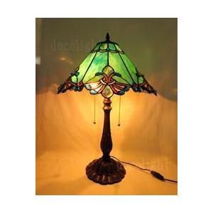 ステンドグラスランプ アンティークローズ 8インチ 卓上ランプ