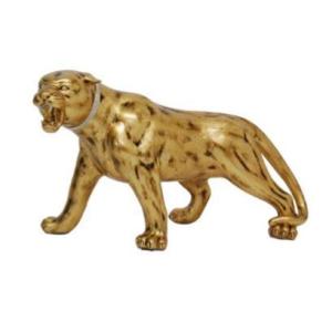 ブラックパンサーの置物 イタリア製 パンサーのオブジェ 黒ひょう 黒