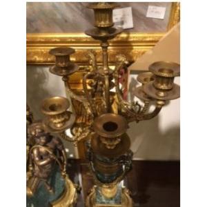 イタリア輸入ゴージャスゴールド色天使の置時計と...の詳細画像2