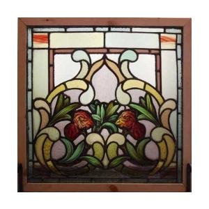 年代不詳希少！　イギリスアンティーク調流線形の草花デザイ　アールヌーヴォーテイスト　フラワーとリーフ...