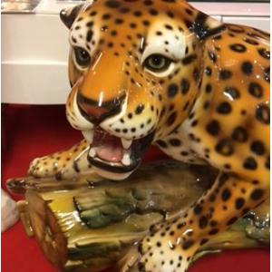 オブジェ 置物 陶器 トラ ヒョウ 動物 ビンテージ レトロ アンティーク 昭和 オブジェ 置物 陶器 トラ ヒョウ 動物 ビンテージ レトロ アンティーク