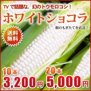 北海道産！幻のとうもろこし（ホワイトショコラ）2L×10本（約4kg）【送料無料！9月収穫でき次第、順次ご発送！】