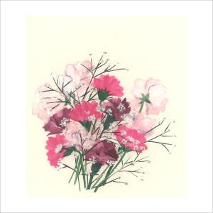 和紙のちぎり絵キット 春 「 花鳥風月 No.006 ポピー 」 色紙サイズ 約