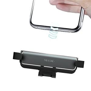 車載ホルダー スマホホルダー 重力式 自動開閉 非粘着式 コンパクトサイズ 片手操作 取付け簡単 落下防止 安定性 クリップ式 エアコン吹き出し