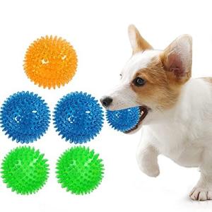 犬おもちゃ 犬用ボール 5個セット 犬 ボール おもちゃ 噛むおもちゃ 音の出るおもちゃ 知育玩具 天然ゴム 弾