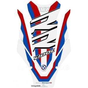 MOTO GRAFIX　TANK PAD　BMW　S1000RR(19-)　White with Black, Blue,Red&amp;Metallic Silver