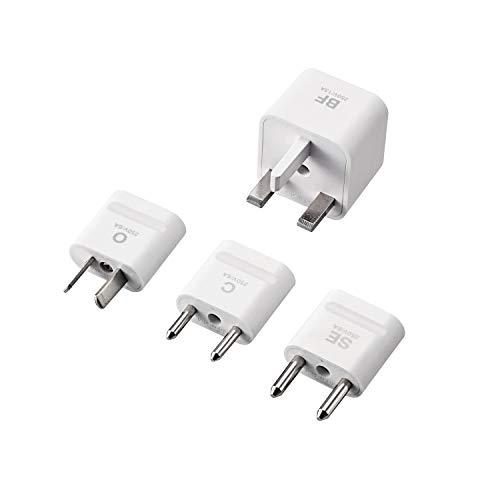 エレコム 海外用 電源変換プラグ 4種セット(SE/C/O/BF) 二重安全設計 T-HPSETWH...
