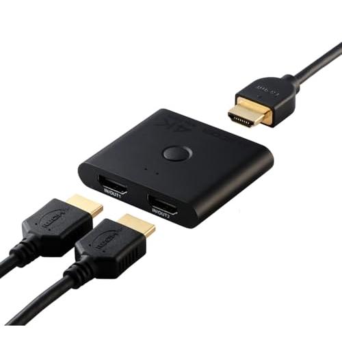 エレコム HDMI切替器 4K 60Hz 2入力1出力 双方向 薄型(12mm) 分配器 PS5・4...