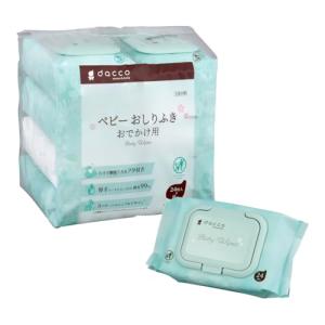 dacco(ダッコ) ベビーおしりふき ふた付 おでかけ用 192枚(24枚×8個) 厚手シート たっぷり純水99% 84616