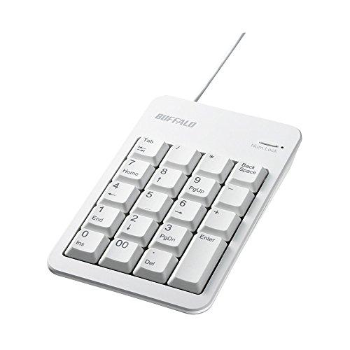 バッファロー BUFFALO 有線テンキーボード Tabキー付き ホワイト BSTK100WH