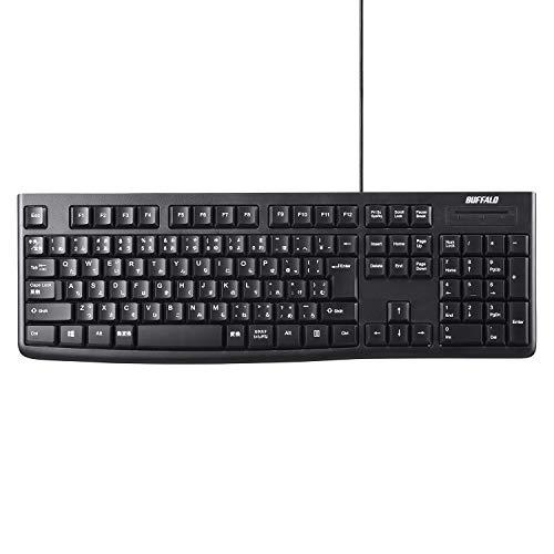 バッファロー BUFFALO USB接続 有線スタンダードキーボード ブラック BSKBU105BK...