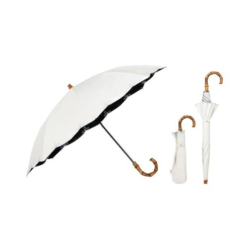 Wpc. 最強の日傘 UVO(ウーボ)折りたたみ傘／2段 刺繍スカラップ オフ 《遮光率＆UVカット...