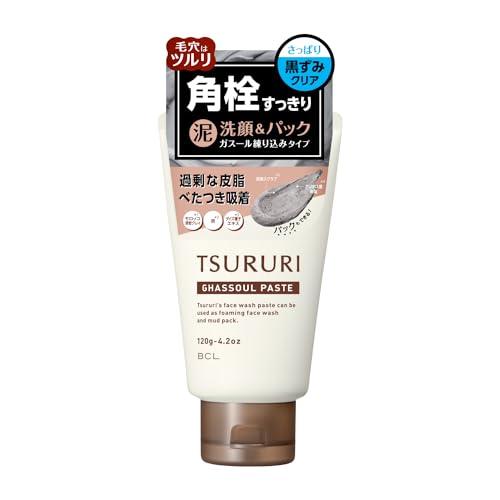 ツルリ 洗顔ペースト ガスール 120g リニューアル 洗顔フォーム クレイパック スクラブ 毛穴ケ...