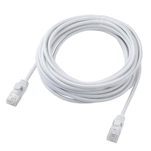 エレコム LANケーブル CAT6A 5m 爪折れ防止 メッシュケーブル ホワイト ECLD-GPA...