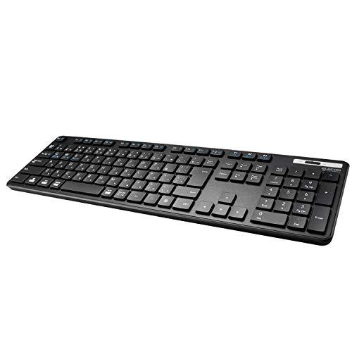 エレコム ワイヤレスキーボード Bluetooth フルキーボード テンキー付 薄型 メンブレン 抗...