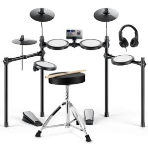 電子ドラムセット 5ドラム3シンパル 専用マット付 CEULA 折りたたみ式