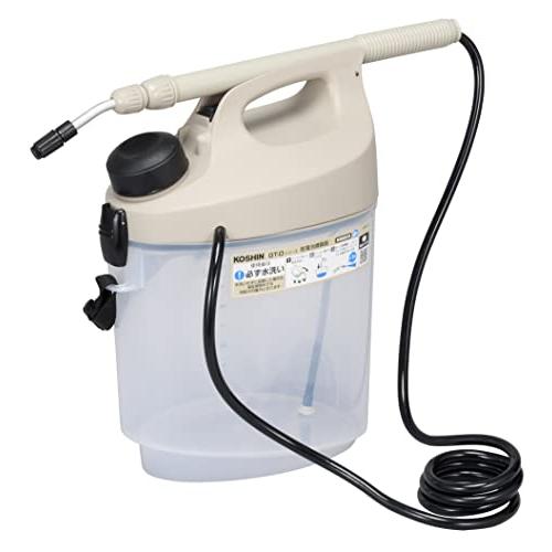 工進(KOSHIN) 乾電池式 噴霧器 GT-5D 除草 消毒 小型 軽量 5L 肩掛け式 アイボリ...