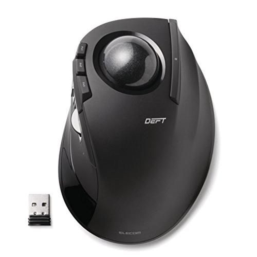 エレコム マウス ワイヤレス (レシーバー付属) トラックボール 人差し指用 8ボタン ブラック M...