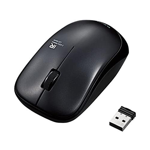 エレコム マウス ワイヤレス (レシーバー付属) Mサイズ 3ボタン 約2.5年電池交換不要 省電力...