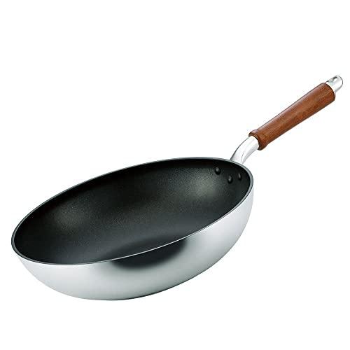 北陸アルミ いため鍋 32cm 軽量 ガス火 日本製 深め 軽い 全面均一加熱 時短フライパン 丈夫...