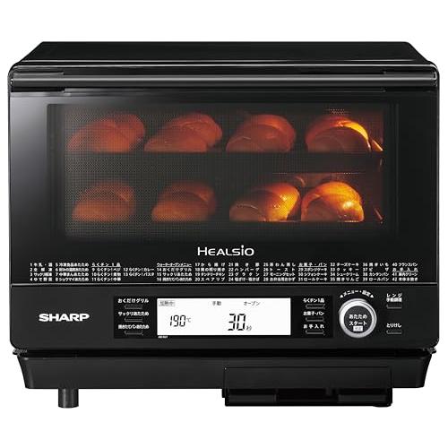 シャープ ウォーターオーブン ヘルシオ AX-XJ1-B ブラック 30L 2段調理 コンベクション...