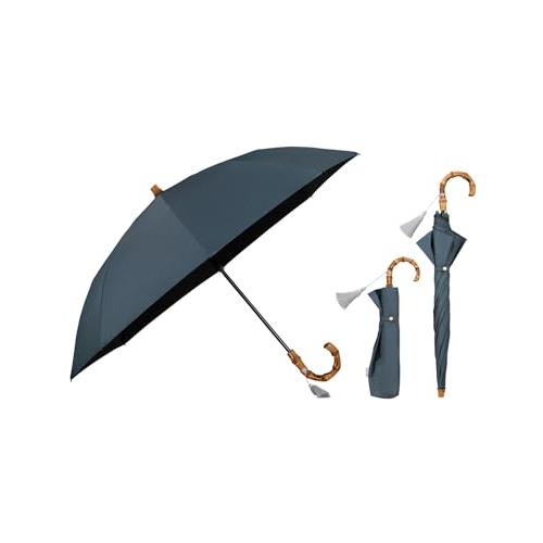 Wpc. 最強の日傘 UVO(ウーボ)折りたたみ傘／2段 無地タッセル ブルーグレー《遮光率＆UVカ...