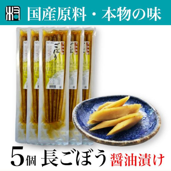 5点【宮崎産】ながいき村 ごぼう醤油漬 国産 漬物 内容量150g ごぼう 醤油 ご飯のおとも 和食...