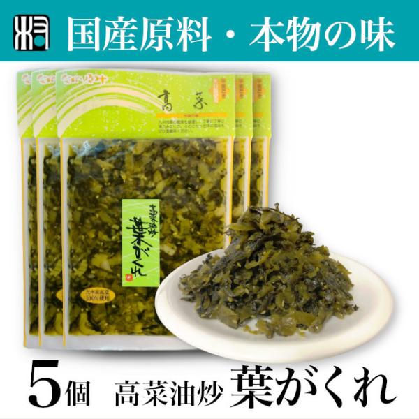 【九州産】漬物　高菜  5点 葉がくれ 無添加 国産  九州産 自然食品  低農薬 食品 オーガニッ...