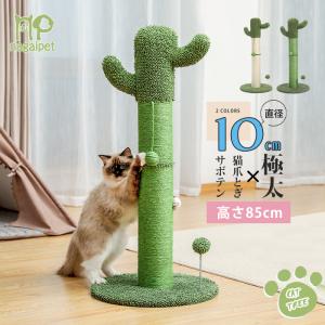 爪とぎポール サボテン 猫 爪とぎ ポール 麻縄巻き 約67.5cm 据え置き