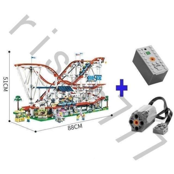 レゴ 互換品 オート ローラーコースター モーター有 ジェットコースター クリエイター 10261 ...