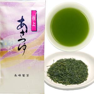新茶 お茶 緑茶 日本茶 2024 ギフト 一番茶 おすすめ 極上あさつゆ100g｜nagamine-seicha