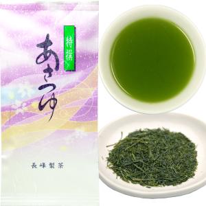 新茶 お茶 緑茶 日本茶 2024 ギフト 一番茶 おすすめ 高級 特撰あさつゆ100g｜nagamine-seicha