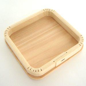 　折敷　木製　隅丸