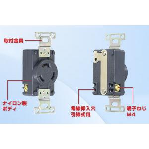 3220-L6UL アメリカン電機 埋込コンセント 引掛形(UL/CSA規格、20A、接