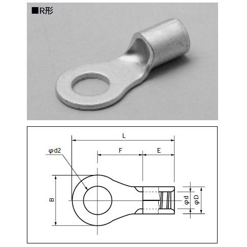 5.5-S4 冨士端子 圧着端子（Ｒ型）  富士端子