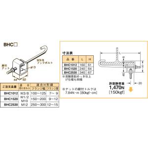 吊り具 Z-BHC1012 ネグロス 吊り金具 吊りボルト用支持金具(H形鋼用