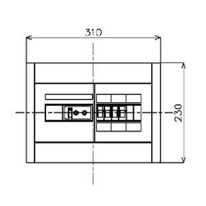 MAG35162 テンパール工業 住宅用分電盤(扉付、露出・半埋込形、16+2
