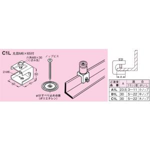 C1L ネグロス アングラック 一般形鋼用(大ノップ、電気亜鉛めっき、20個入)