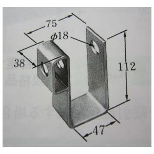 CSP-1 イワブチ 横ピン取付金具(□75×45)｜nagamono-taroto