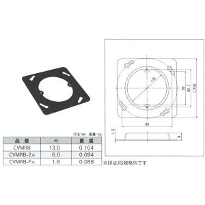 CVMRB-F 電成興業 中型四角丸穴カバー(塗...の商品画像