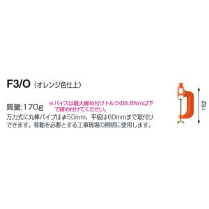 F3/O 岩崎電気 アイ ランプホルダ用バイス (オレンジ)
