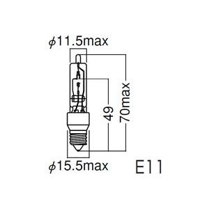JD110V75W/P/M 岩崎電気 アイ ハロゲンランプ ＜片口金形＞(JD) (75W