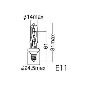 JD110V75W/P/M 岩崎電気 アイ ハロゲンランプ ＜片口金形＞(JD) (75W