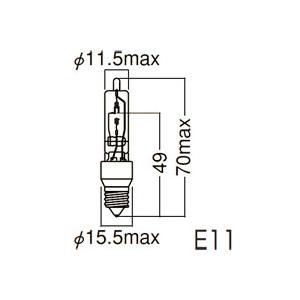 JD110V75W/P/M 岩崎電気 アイ ハロゲンランプ ＜片口金形＞(JD) (75W