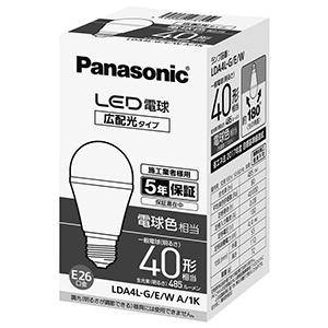 LDA4L-G/E/WA/1K パナソニック LED電球 広配光タイプ (485lm、電球色)
