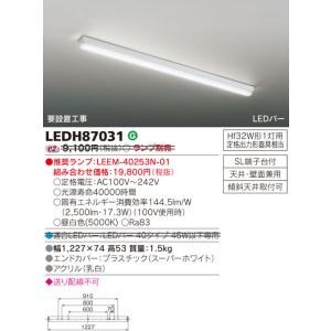 LEDH87031+LEEM-40253N-01 東芝 直管形LEDキッチンライト(ランプ付属、昼白色)