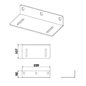 LJ-MFB01 パナソニック 産業用バッテリーボックス用耐震補強金具(0〜50mm用)【メーカー直送】【代引不可】【キャンセル不可】｜nagamono-taroto