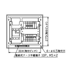 MAG34082FC2 テンパール工業 住宅用分電盤(家庭用燃料電池システム、8+2、40A)｜nagamono-taroto