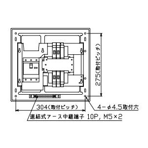 日東工業 HCD3E6-164 HCD形ホーム分電盤 ドア付 スタンダードタイプ 単 